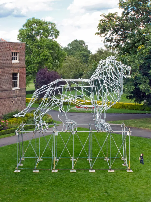 ben long scaffolding sculpture